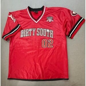 Dirty South 2002 Source Red‎ Baseball Jersey Mens XL Players Choice Y2K.